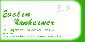 evelin manheimer business card